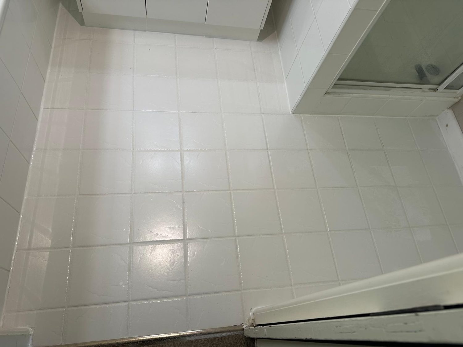 Tiled floor cleaned and regrouted